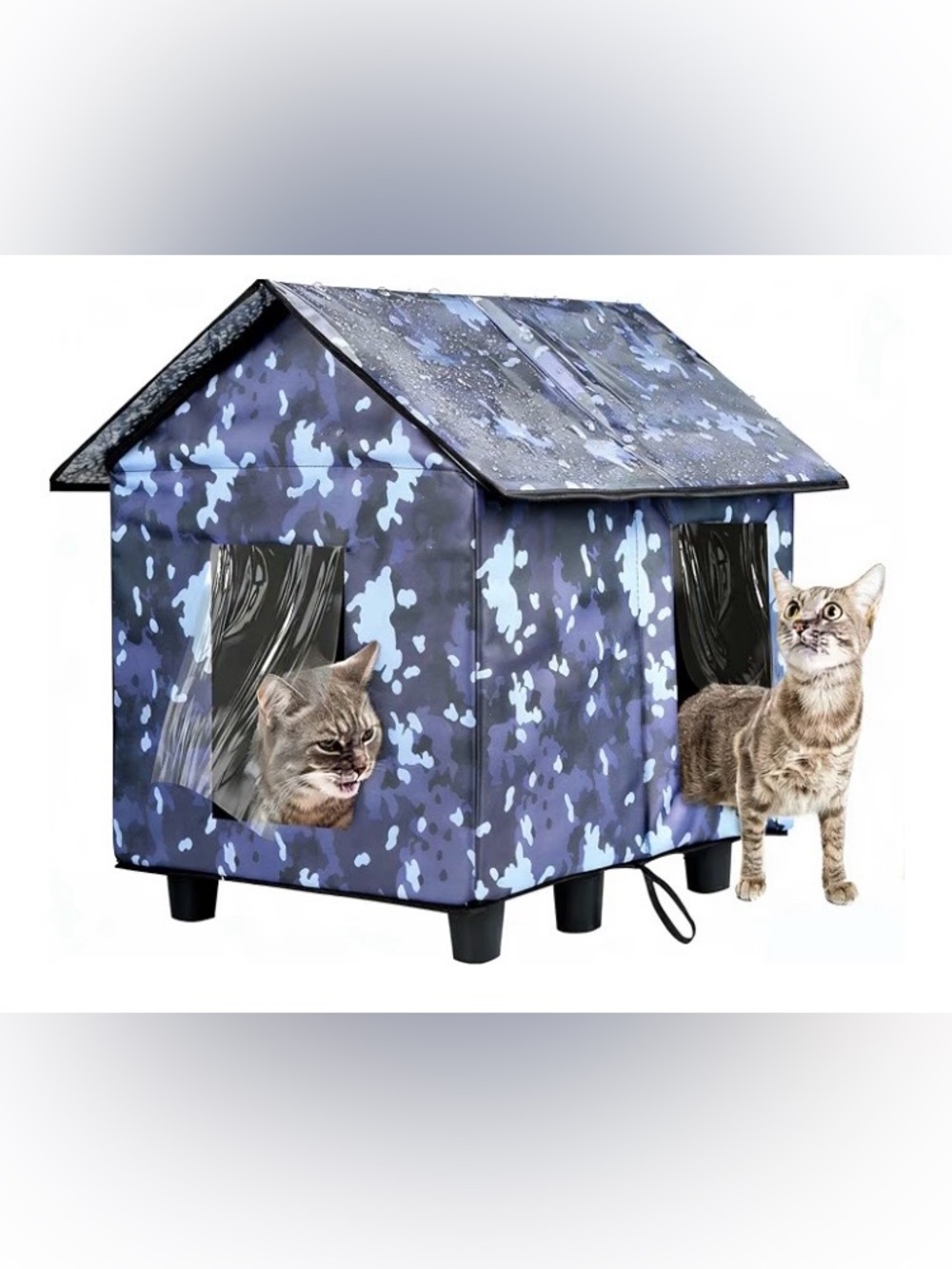 Elevated Insulated Outdoor Cat House Weatherproof - 20"x19"x17" , SEALED PACKAGE
